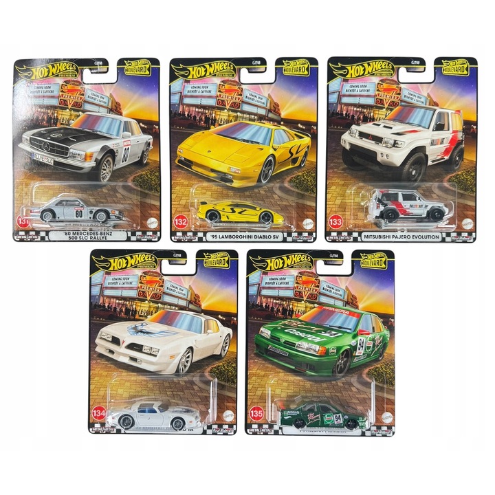 Set masinute Hot Wheels Premium BOULEVARD, 5 bucati, multicolor