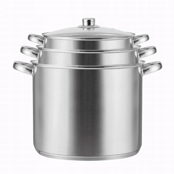 Set oale din inox Altom Design Fabio 10,5l, 12,5l, 15l, argintiu, 6 elemente