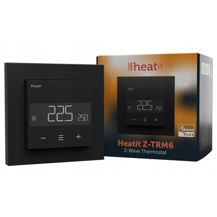 Termostat electronic Heatit Z-TRM6 16A, alb, pentru incalzire in pardoseala, compatibil cu System 55