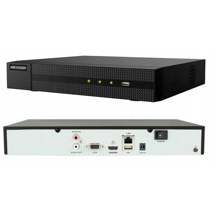 IP NVR рекордер 4 канала HiWatch HWN-4104MH, 8Mpx (4K), 1 SATA, 6TB, HDMI, VGA, пълен комплект
