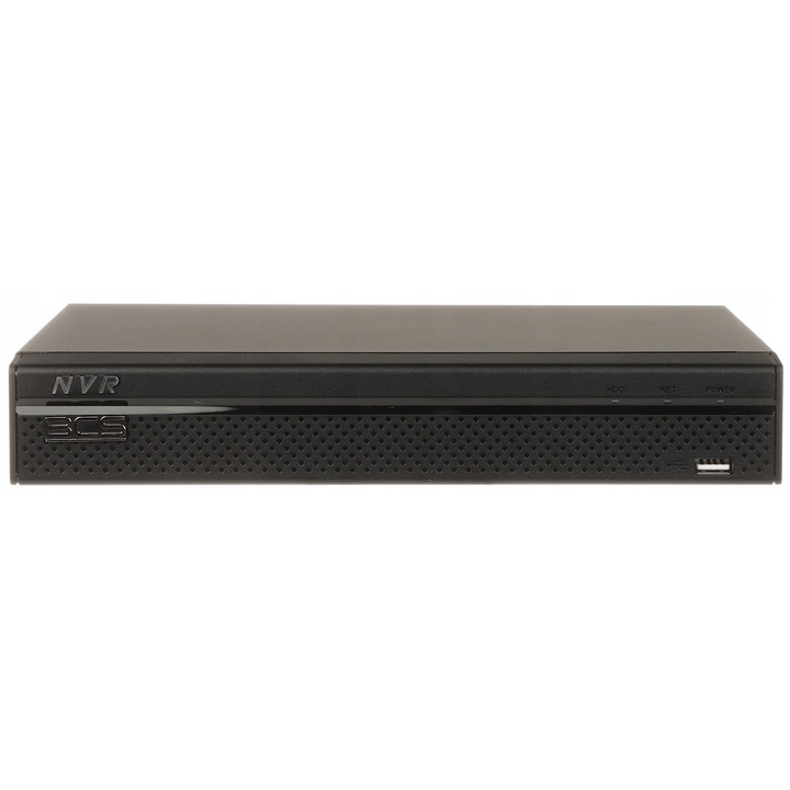 Retea de supraveghere BCS-L-NVR0401-4KE, 4 canale, 8Mpx, HDMI 4K, 10TB