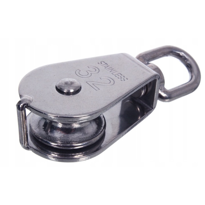 Bloc din inox 50mm, pentru linie 10mm, lungime 130mm, deschidere 20mm