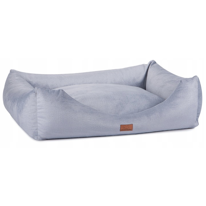 Culcus pentru caini, ADGO, Oaza Velvet, 70x60cm, culoare albastra, material poliester