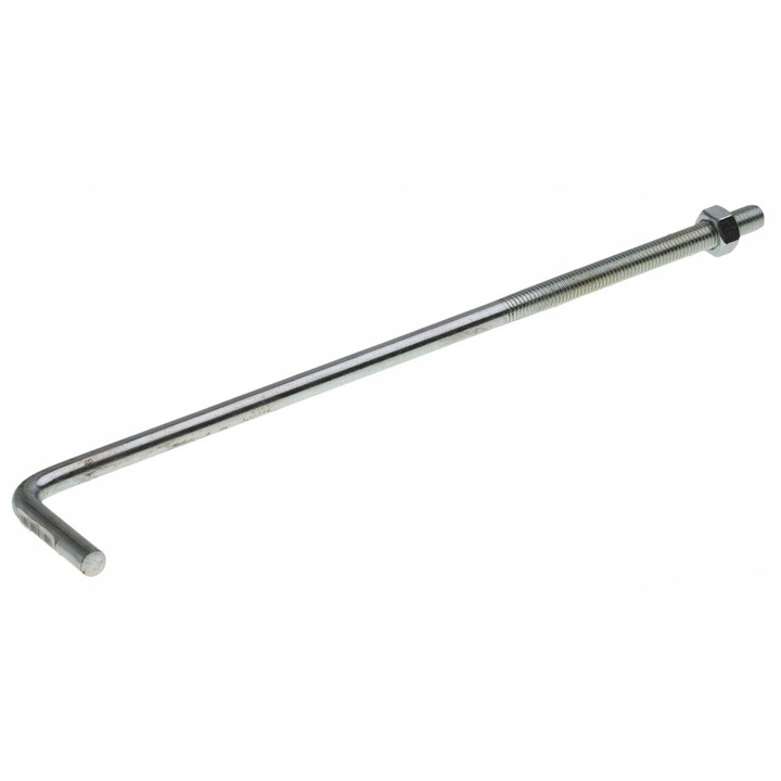 Set 10 coturi tip L, 14x400mm, cu piulita si rondela, zincat, rezistent la intemperii