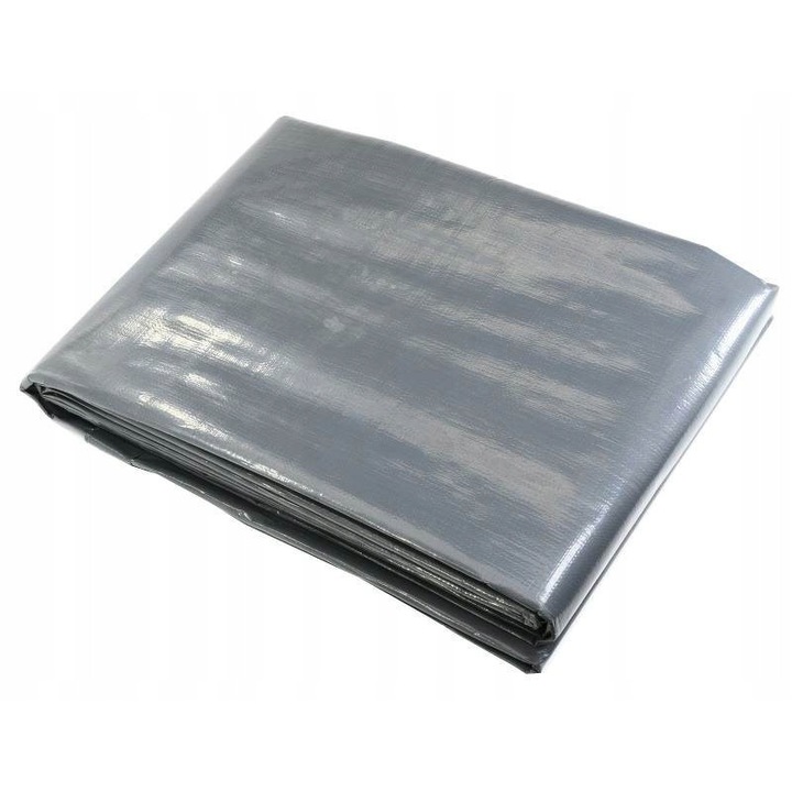 Prelata 10x12m, gri, 120g, rezistenta la apa, usor de curatat, intarita