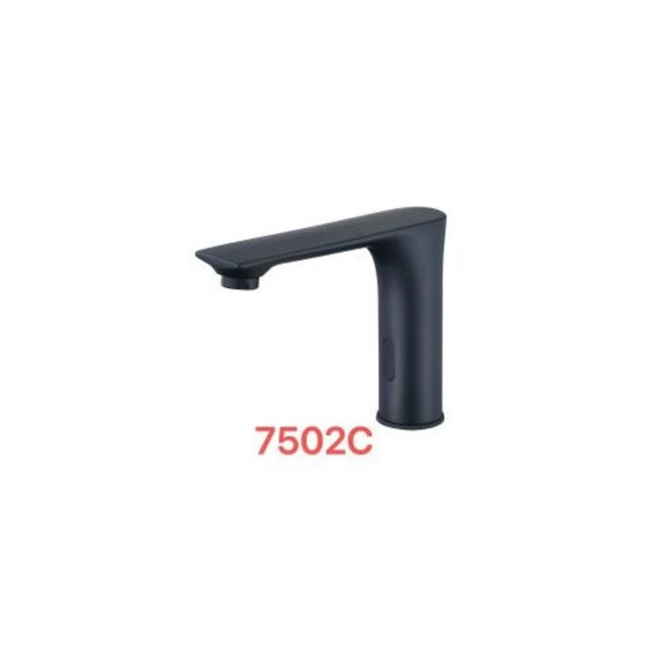 Baterie umywalka fara contact, ZXC, cu amestecator, neagra, din alama, montare pe blat