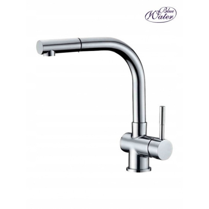 LIRA szaniter csaptelep, Blue Water, kihúzható zuhanyfejjel, króm, 400mm
