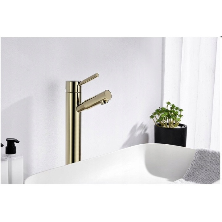 Magas mosdó csaptelep, Blue Water, DENVER, arany, 35,2cm, 12cm