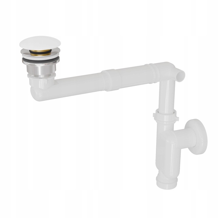 Sifon de lavoar Jano, model cu mecanism ceramica alba, dimensiune 1 1/4"