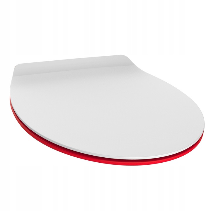 Deska WC Slim Sense, Duschy, rosie, 37x44,9cm, set montaj inclus