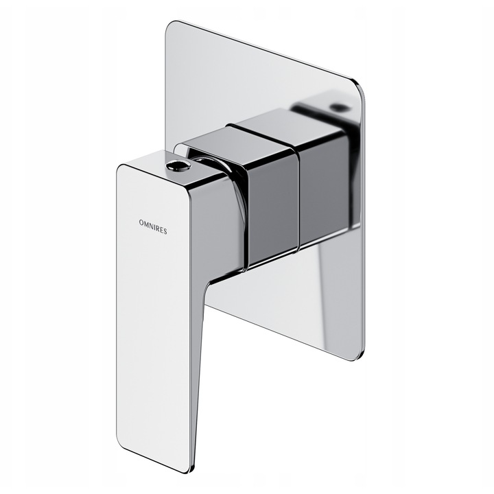 Baterie prysznicowa podtynkowa OMNIRES PARMA, crom, 11x11cm, 5cm adancime, 24l/min