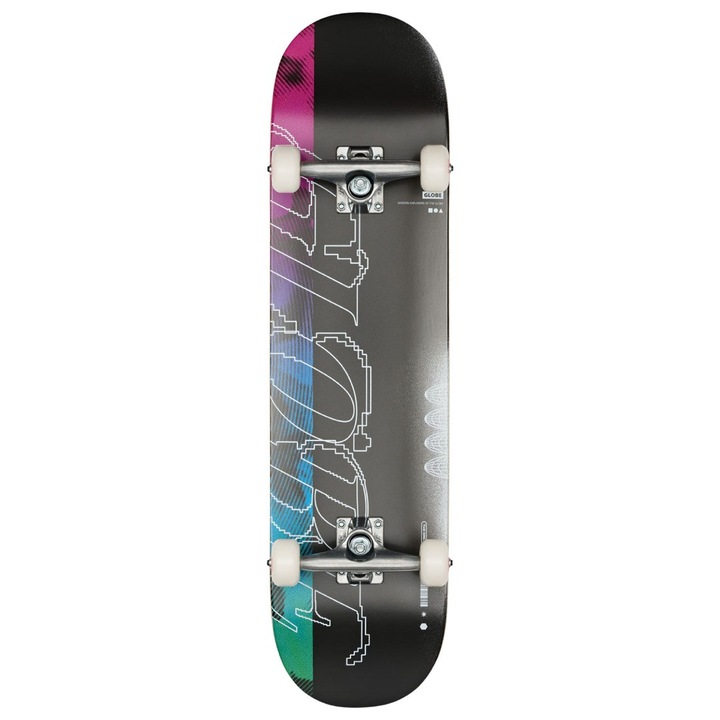 Skateboard complet GLOBE, model HIVE, design Blur, 8.25x32 inch, roti 14.25 inch