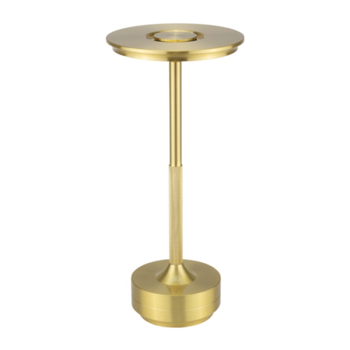 Veioza, lampa de masaa touch, LED, 3 tonalitati culori 12, 5x27.5cm culoare aurie