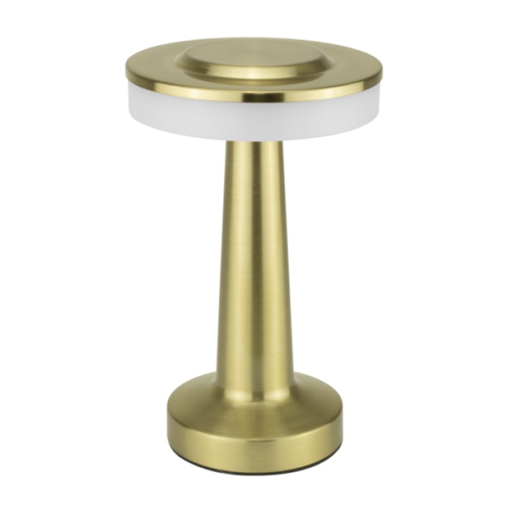 Lampa de masa, veioza cu atingere, 3 nuante de lumina LED h20x12cm culoare aurie