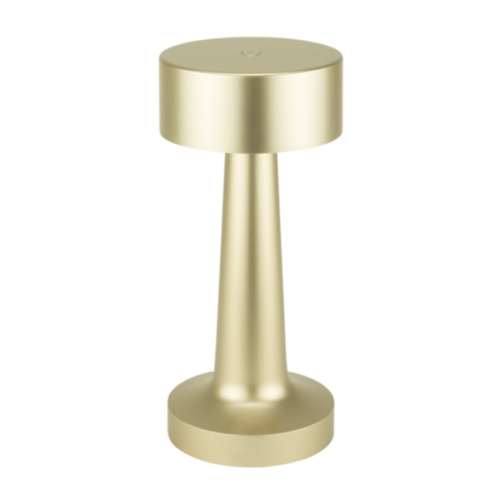 Lampa de masa, veioza portabila LED cu senzor de atingere, 3 niveluri de luminozitate, baterie reincarcabila 9, 5xh21cm culoare aurie
