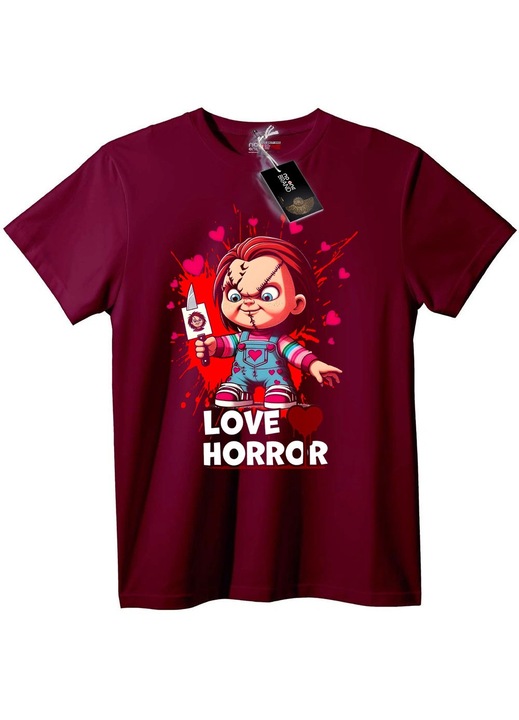 Tricou Iubesc Horror Chucky, Visiniu