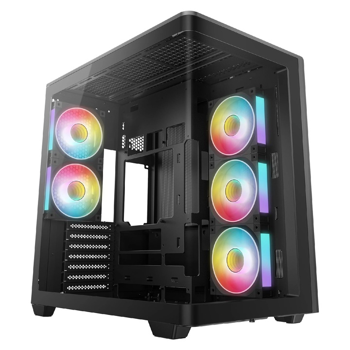 DeepCool számítógépház Case ATX - CG590U 5F - 5 ARGB ventilátor R-CG590U-BKAGA5-G