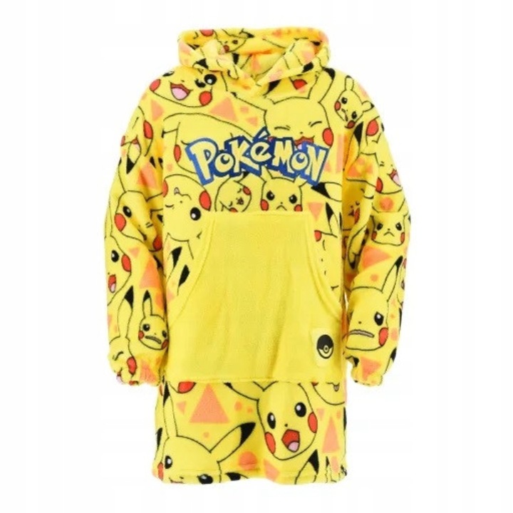 Gyerek pulóver, Sun City, Sárga, Poliészter, Pikachu mintával