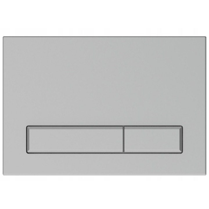 Buton spalare WC Cersanit Aqua Link, satina mat, 150x220x13mm, set complet de montaj