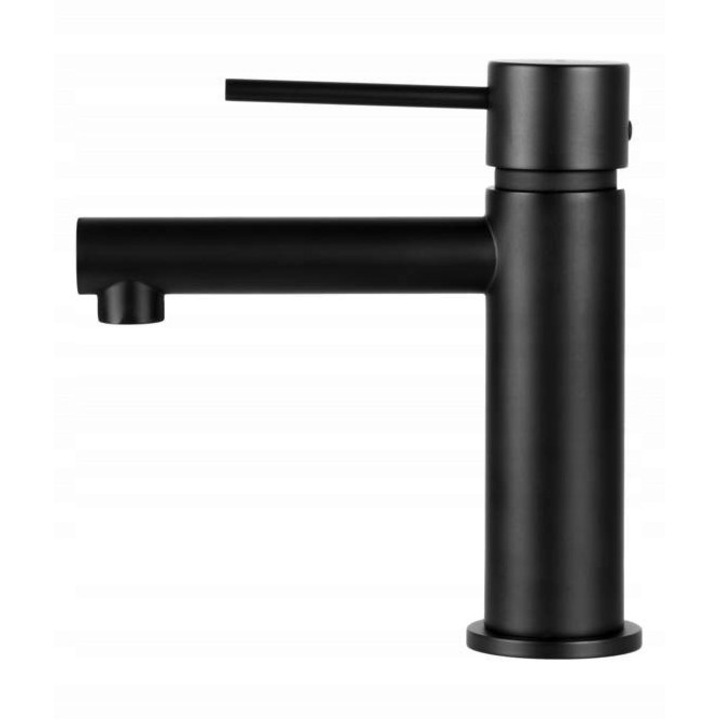 Baterie umywalkowa Lugo, neagra, set complet, Corsan, 0,5-10 bar, 90°C