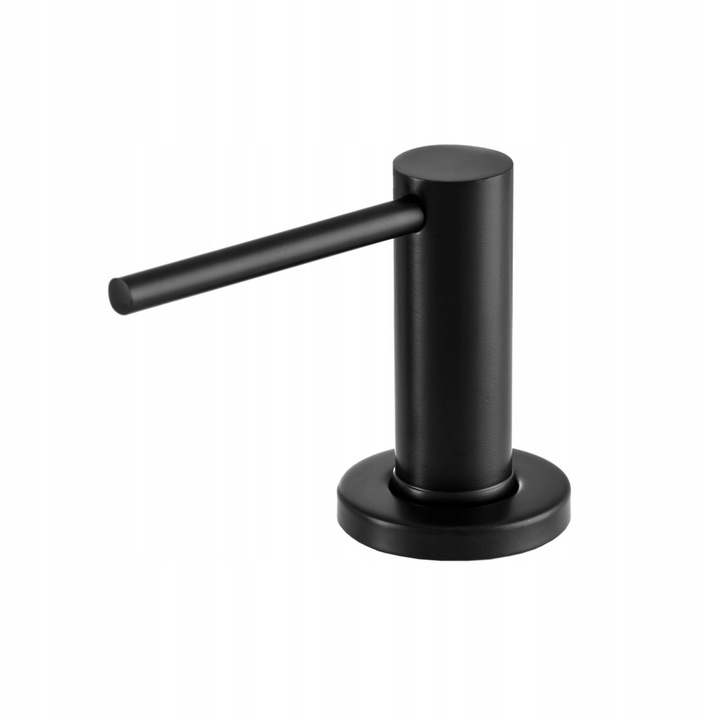 Dispenser pentru lichid, Gamma, model SLIM, capacitate 300ml, culoare neagra, dimensiuni 63x72mm, set complet de montaj