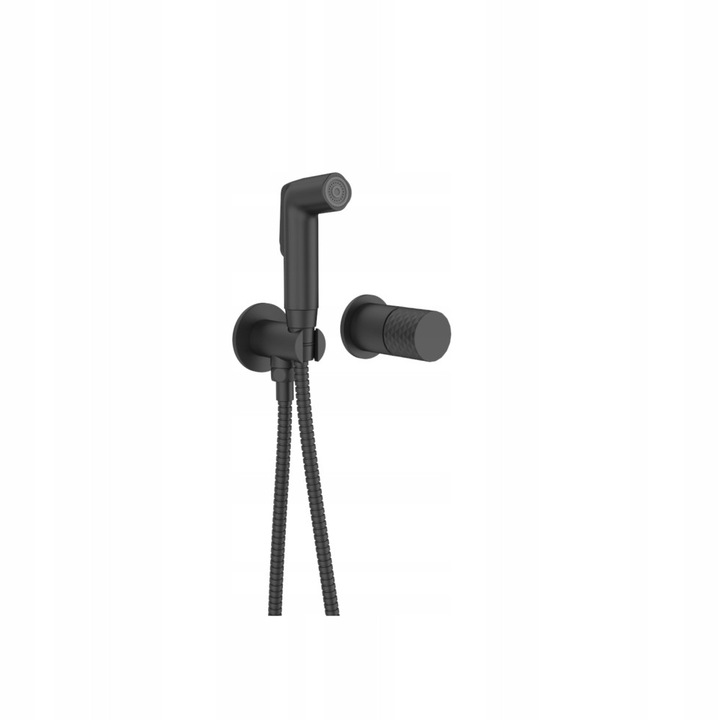 Baterie bideta subtire OVE BLACK, SEA-HORSE, ceramica, neagra, montaj subtire