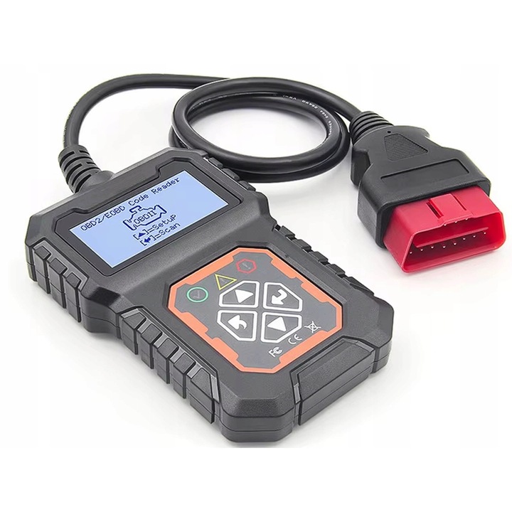 OBD2 diagnosztikai teszter, Cleo Art, hibakód olvasás és törlés, magyar menü, 0,3 kg