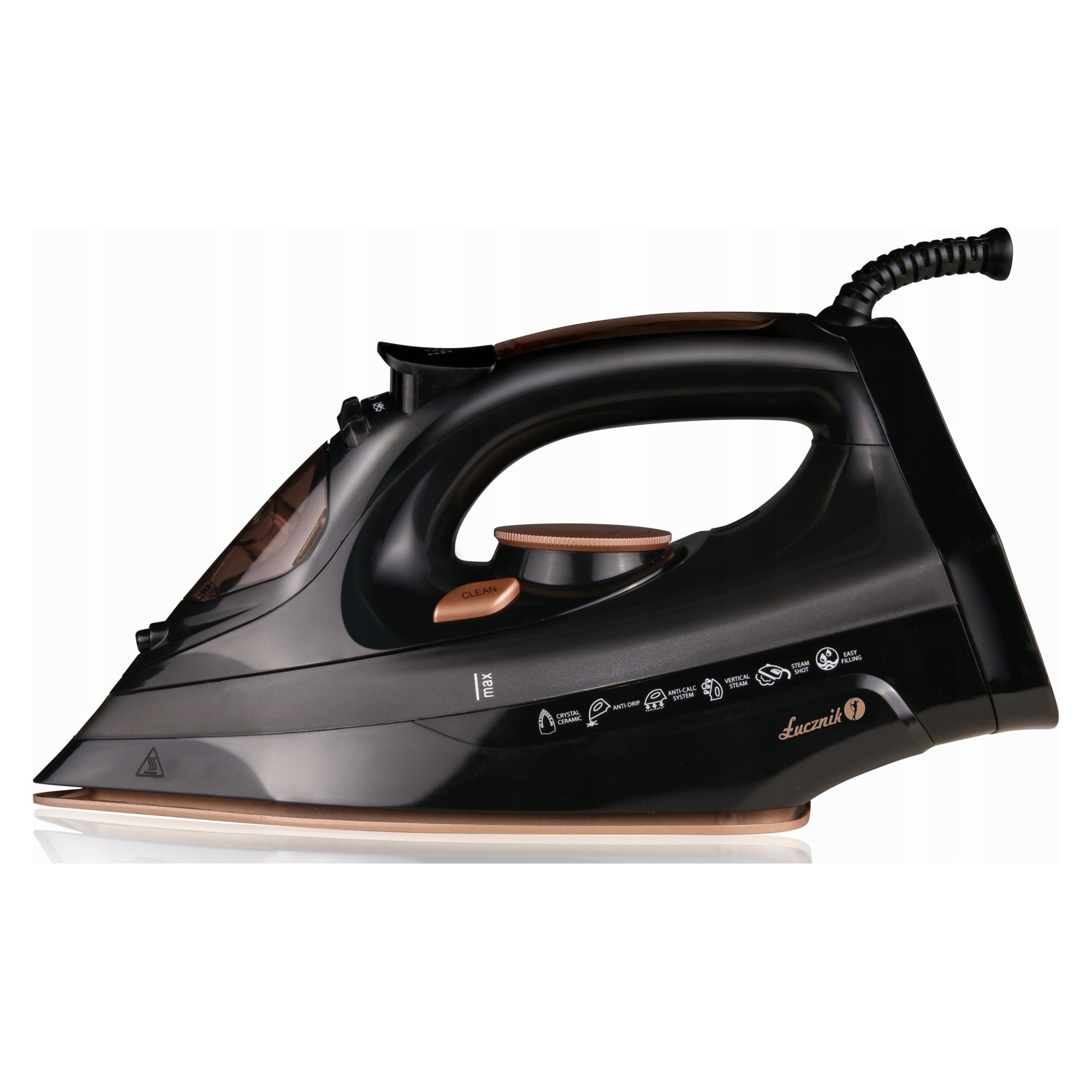 Fier de calcat cu abur Lucznik SI-920, 2200W, 160g/min, ceramica, 400ml