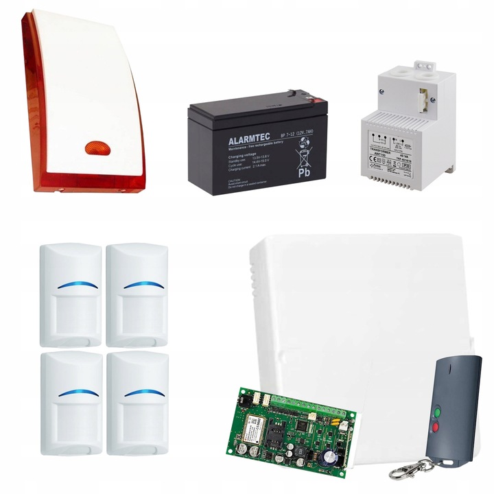Комплект аларма Satel MICRA, 4 сензора Bosch, GSM, безжична, за гараж и офис