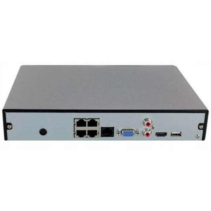Retea de inregistrare video DVS-NVR0401PoE-D8, 4 camere, 4K Ultra HD, H.265, 260x225x48mm
