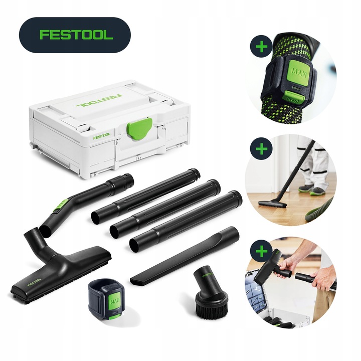 Комплект аксесоари за прахосмукачка Festool RS-ST D 27/36-Plus, 7 части, Bluetooth контрол, антистатичен, D 36