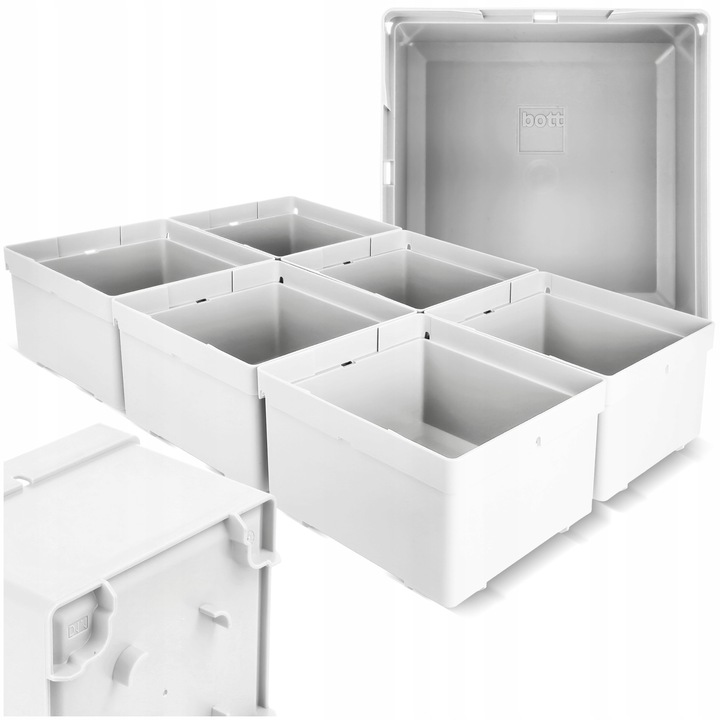 Set 6x Pojemnice organizatoare FESTOOL pentru Sortainer Systainer, 100x100x68mm, transparent