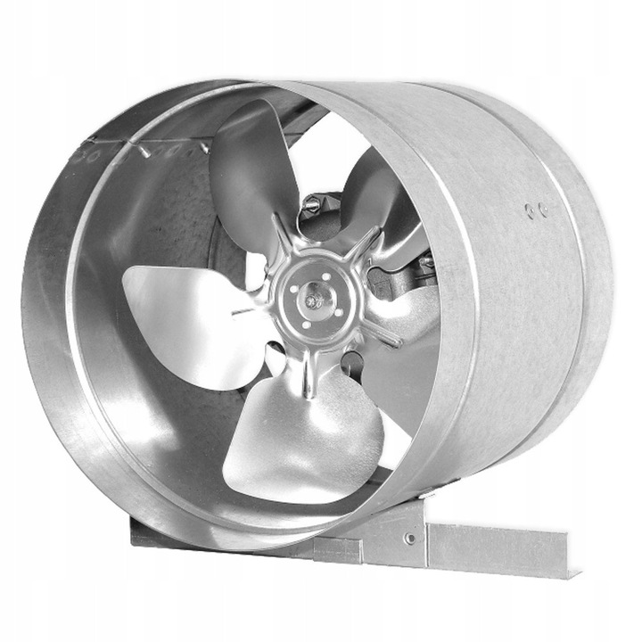 Ventilator canalizat industrial Vents VKOM 315, 1700m/h, 54dB, crom, 315x278mm, cu suport inclus