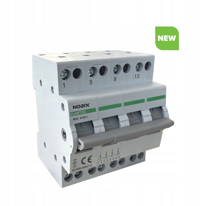 Intrerupator modulabil Ex9BT3G 4P 40A 240/415V AC, configuratie I-O-II