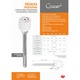 Rezistență electrică boiler trifazică Gwarant 4500W, 400V, filet 5/4", lungime 510 mm, cablu 2 m, cu termostat, pentru rezervoare emailate, protecție supraîncălzire