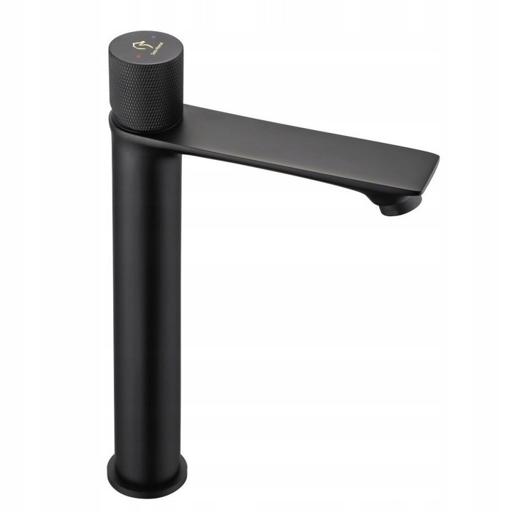 Висок смесител за мивка SOVO BLACK, Sea-Horse, черен, 306 мм, монтаж върху плот