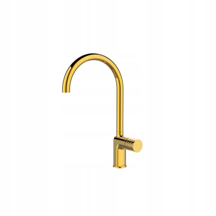 Смесител за мивка OVE GOLD, с подвижен чучур, златен, 373 мм