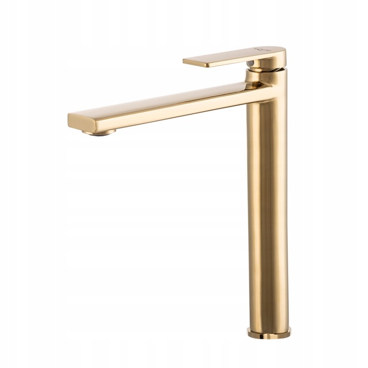Смесител за мивка Gamma, висок, златист, 255 мм, пълен комплект за монтаж