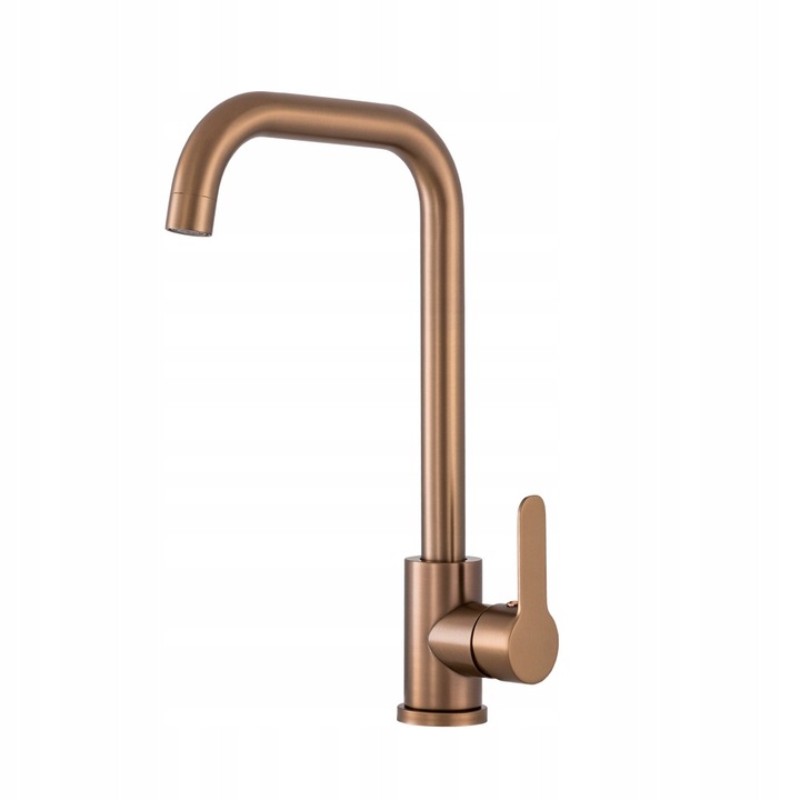 Кухненски смесител Gamma Steel Brushed Rosegold, 360° въртящ се, височина 33см, ширина 21.5см