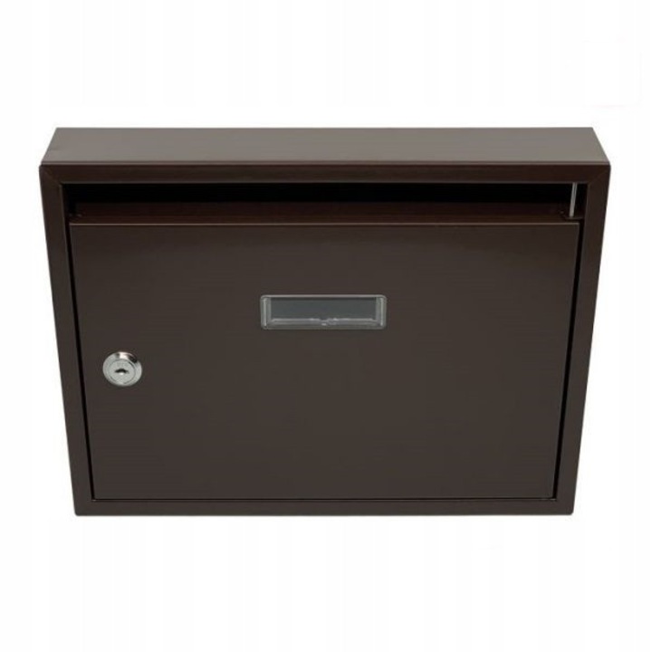 Cutie postala GJM, 320x240x60mm, culoare maro, cu 2 chei