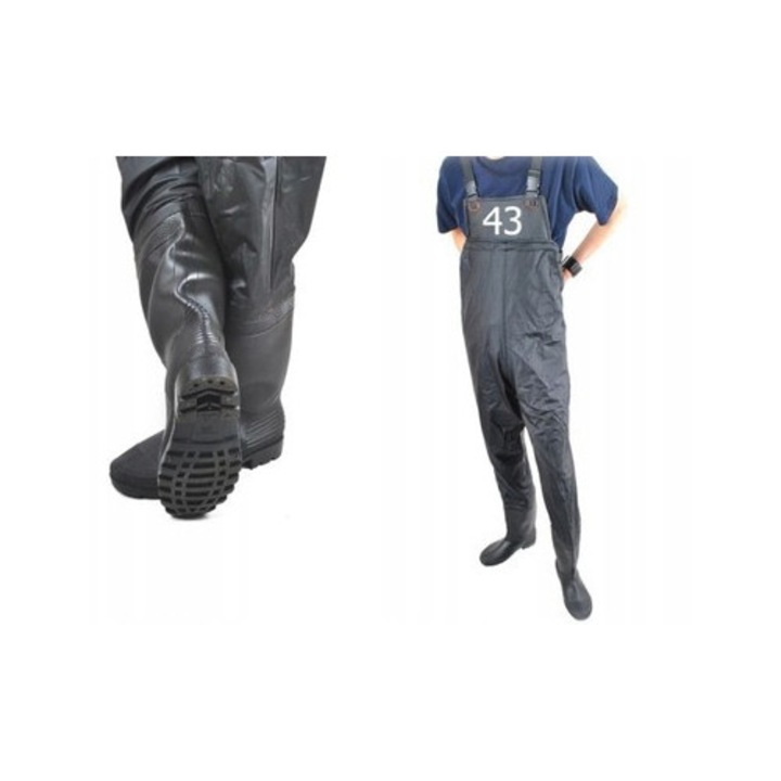 Pantaloni barbati, cizme de pescuit, gri, 43