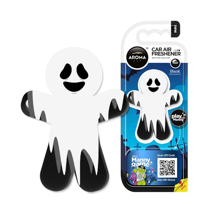 Aroma Car, Manny Ghost Black, Car Air Freshener
