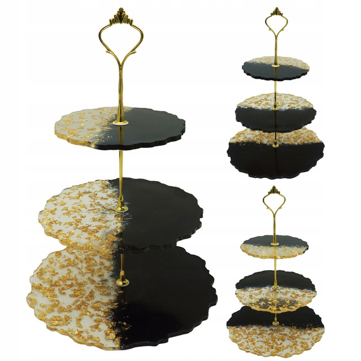 Tava servire, PATERA 3, din rasina epoxidica, pentru fructe, prajituri, flori, multicolor