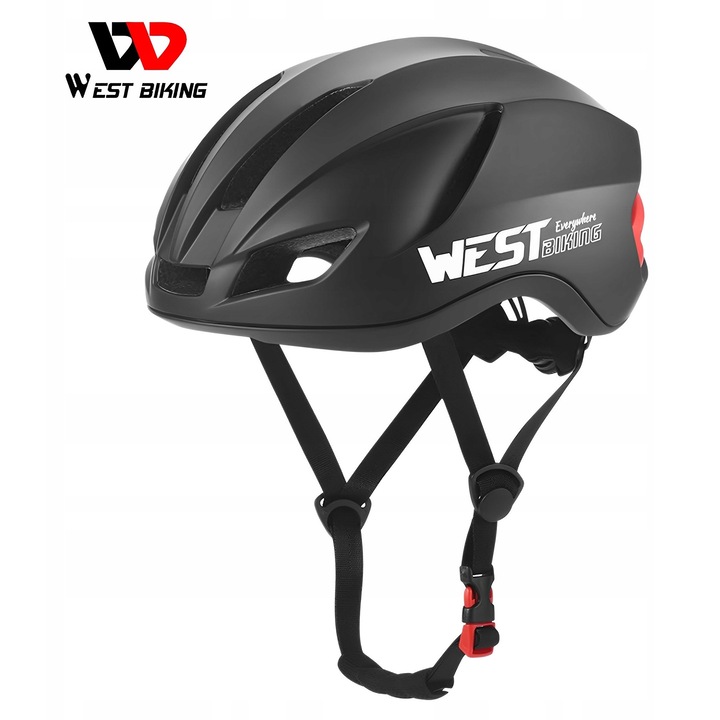 Casca de protectie sportiva, West Biking, model L, 58cm - 61cm, neagra, 14 ventilatii