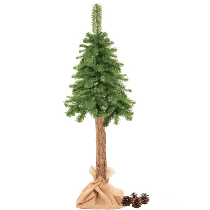 Brad de Craciun, Springos, sosna pe pniu, 140cm, verde natural