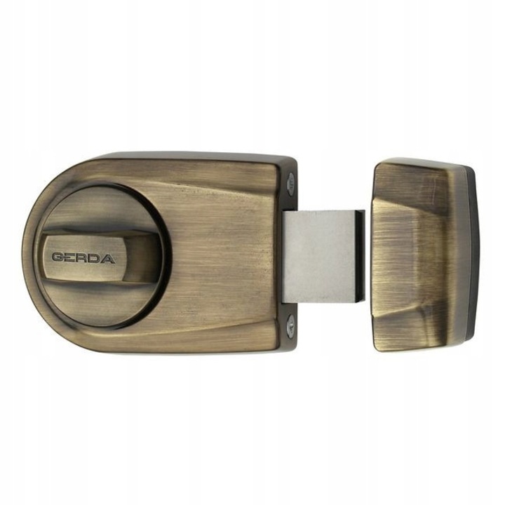 Zavor de suprafata Gerda ZG 200, alama antica, 10x14.2x5.2cm, 4 chei, montaj simplu