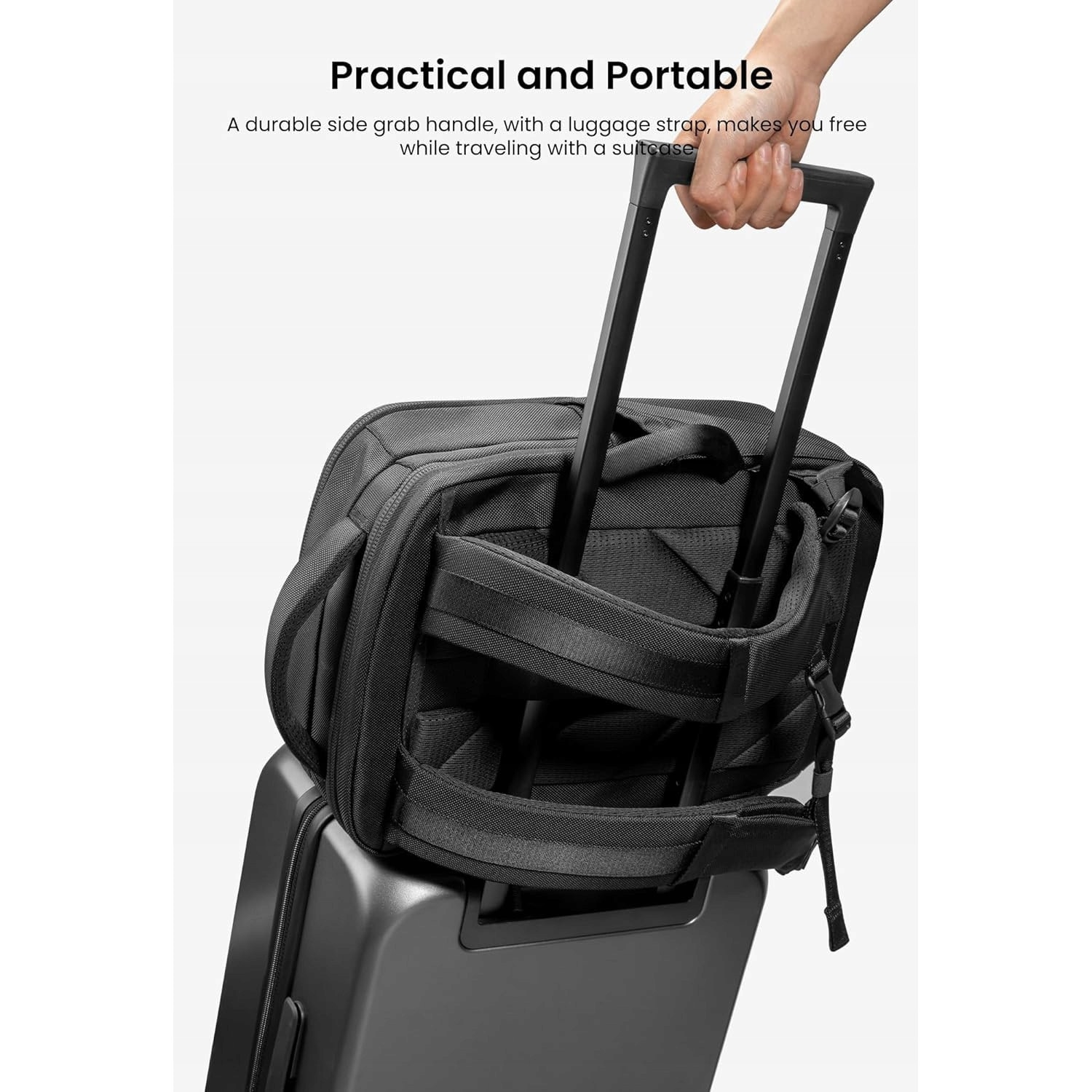 Plecak X-pac Techpack T64, negru, pentru laptop 15,6"/16", capacitate 20-28L, rezistent la apa