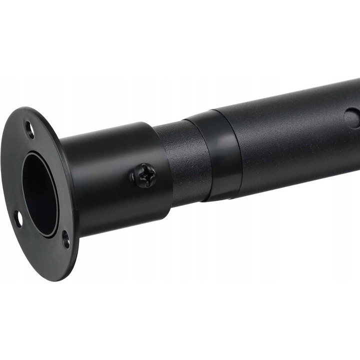 Suport pentru perdea de dus telescopic, metalic, negru mat, 78x121cm