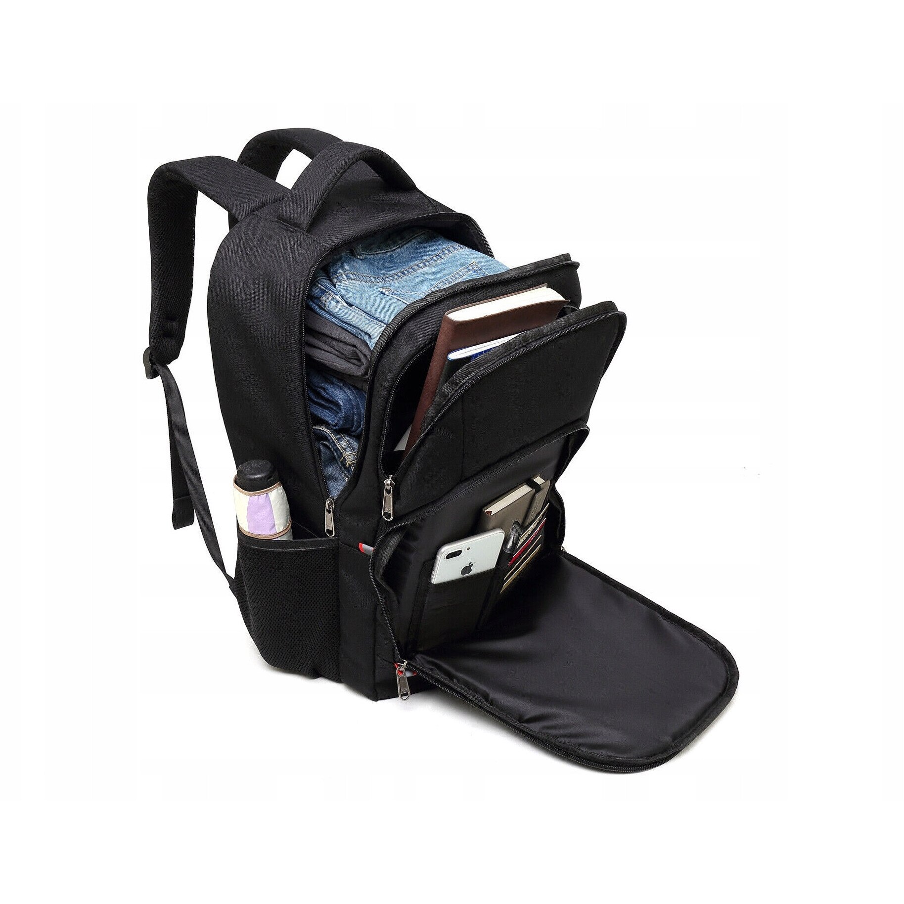 Rucsac calator pentru laptop 15,6", 25L, impermeabil, 45,5x30,5x20cm, negru, set cu lacat