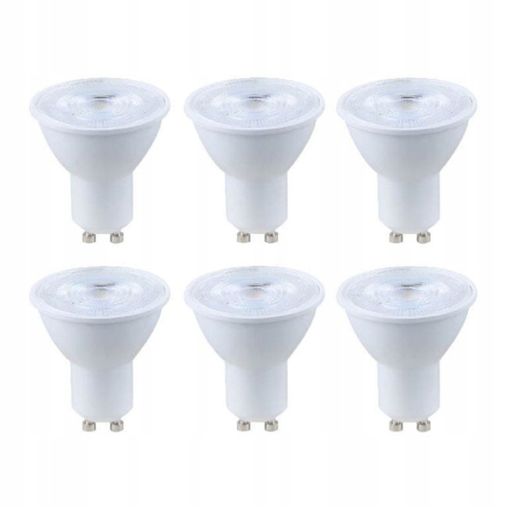LED крушки Diall GU10 6 броя 345 lm 2700 K 36D, топло бяла светлина, 3.6 W